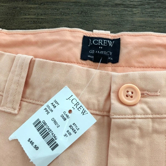 NWT J Crew Factory Mens 31 waist Gramercy Shorts 9” inseam Peach Orange New - Picture 3 of 5